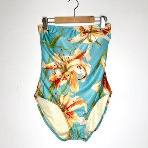 Vintage strapless one piece swimsuit